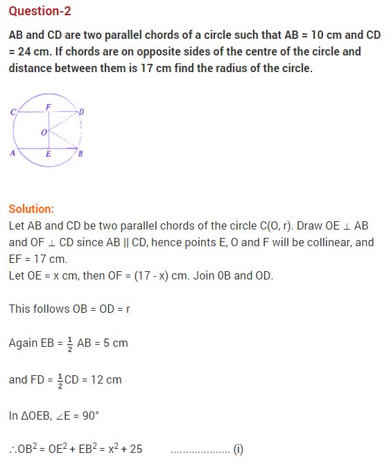 Circle Class 9 Extra Questions