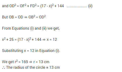 Extra Questions Of Circles Class 9