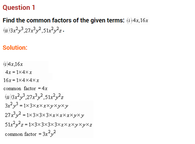 Factorisation Class 8 Extra Questions With Answers