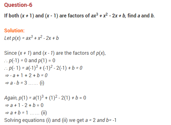 Important Questions Of Polynomials For Class 9