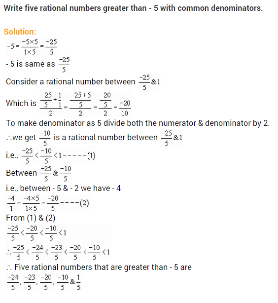 NCERT Solutions for Class 8 Maths Rational Numbers Extra Questions