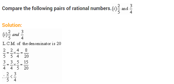 Maths Extra Questions for Class 8 Rationa Numbers 3