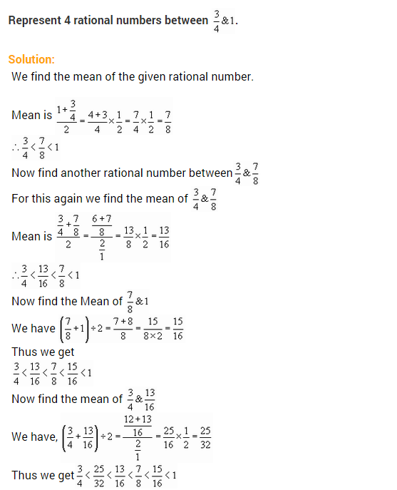 Maths Extra Questions for Class 8 Rationa Numbers 6
