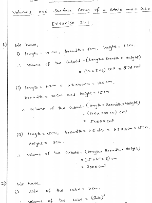rd-sharma-22-mensuration-ii-volumes-and-surface-areas-of-a-cuboid-and-cube-ex-21-1-q-1