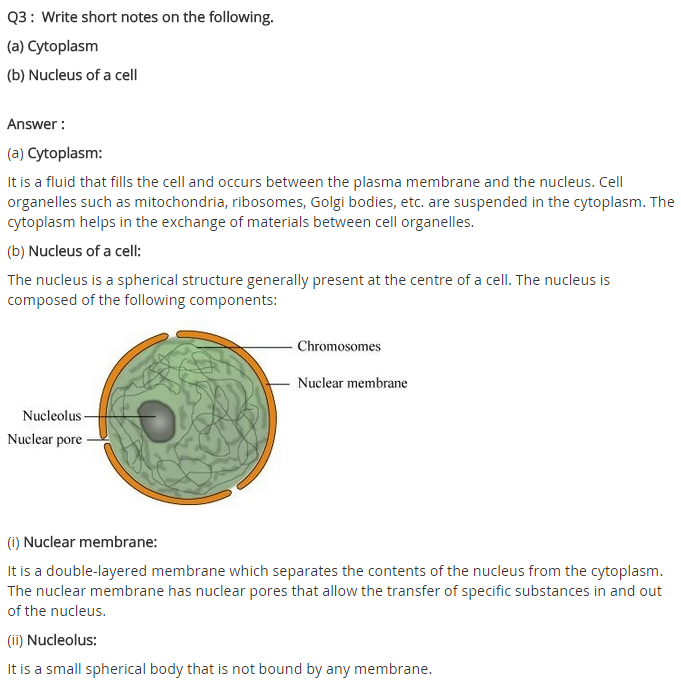 NCERT Solutions for class 8 Science Chapter 8 Cell Structure and Functions
