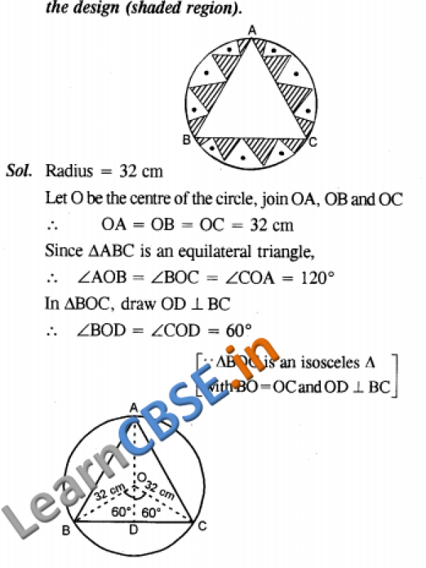  Areas Related to Circles NCERT Solutions Class 10 Maths LAQ 