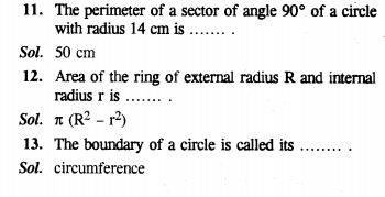  CBSE Class 10 Maths Areas Related TO Circles Objective Type 