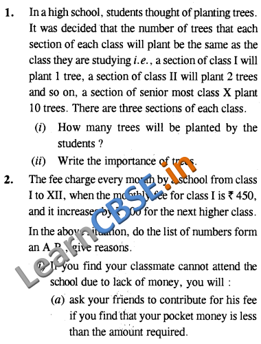  NCERT Solutions for Class 10 Maths  Value Based Questions 01 