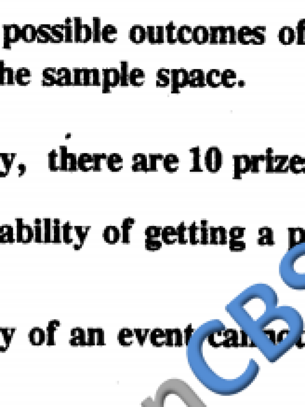  CBSE Class 10 Maths Probability Multiple Choice Questions 
