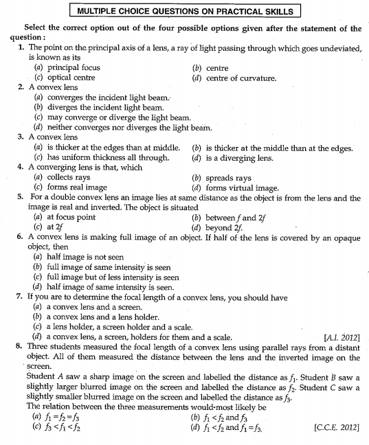  CBSE Class 10 Science sa2 Physics Practicals
 