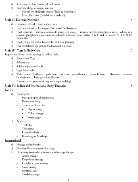  Health and Beauty Studies Syllabus 