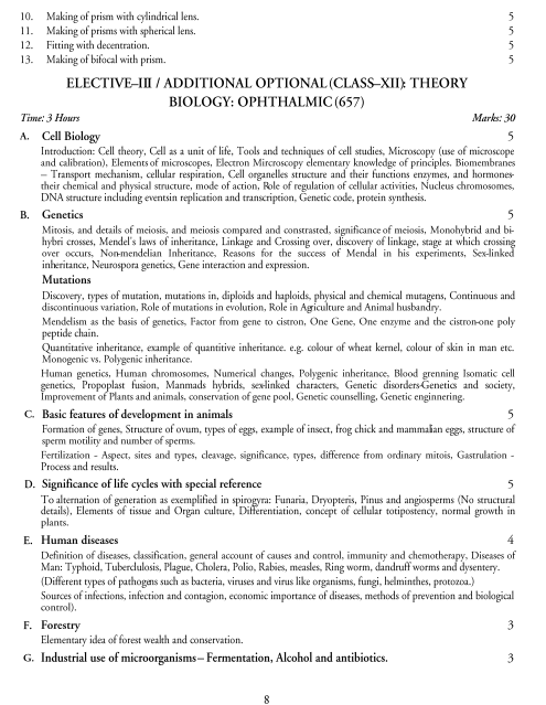  Ophthalmic Techniques Syllabus 