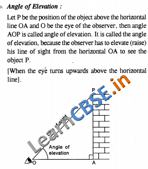  Some Applications Of Trigonometry Notes NCERT Maths Class 10 